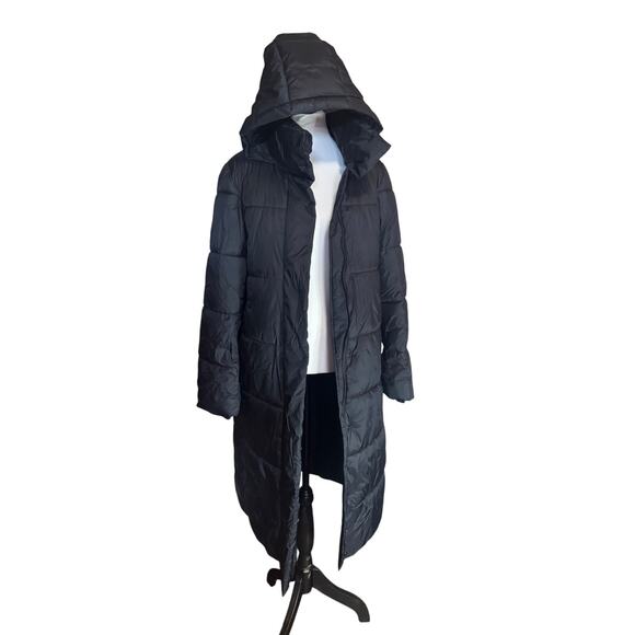 Banana Republic WATER RESISTANT PUFFER JACKET NWT XS few long black retail $220 - Picture 2 of 10